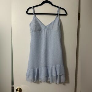 Hollister Light Blue Dress with Ruffle Hem
